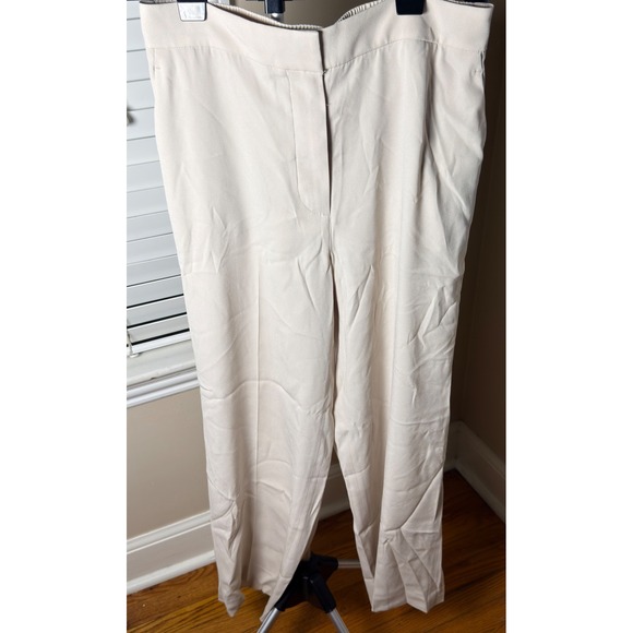 Quince Pants - Quince Stretch Crepe Classic Trouser Pants Textured Sand Beige Size 12 NWT